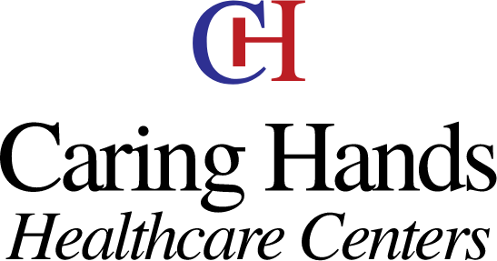 a red and blue letter on a black background